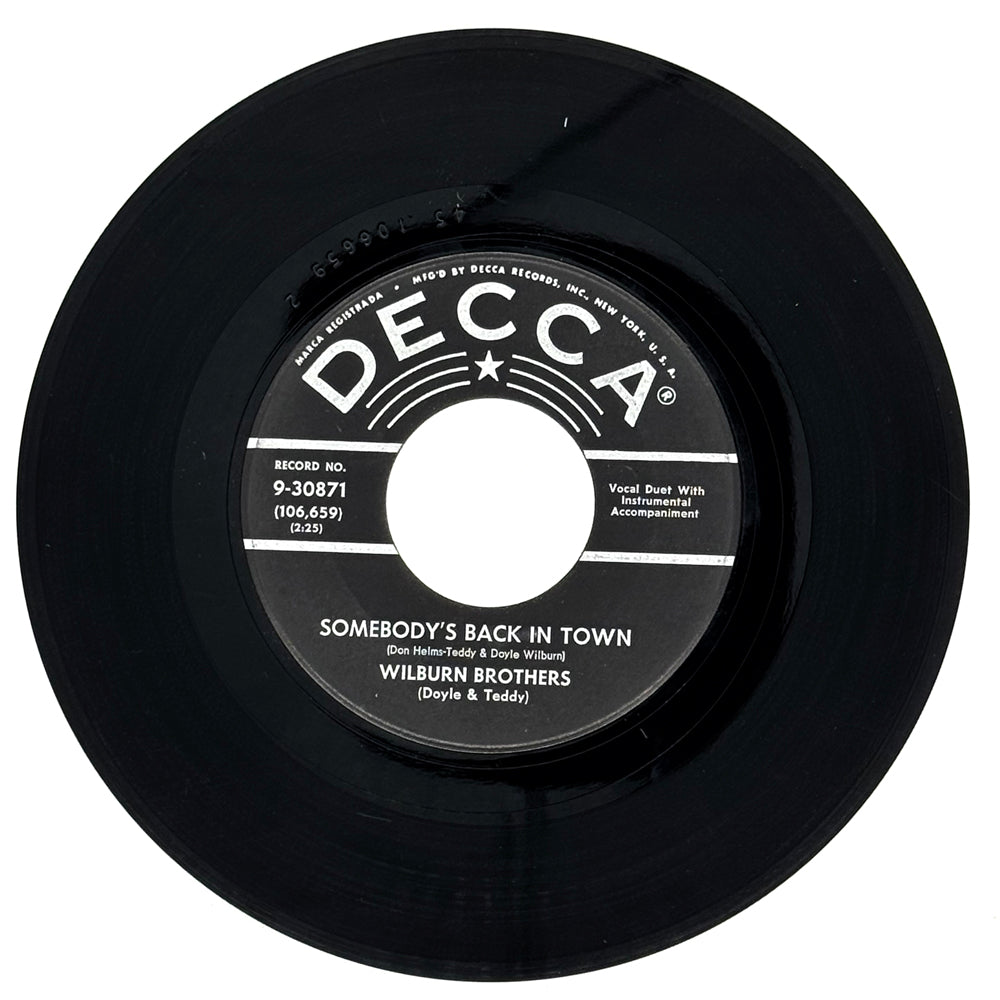 Wilburn Brothers, The : SOMEBODY'S BACK IN TOWN/ I LOVE EVERYBODY
