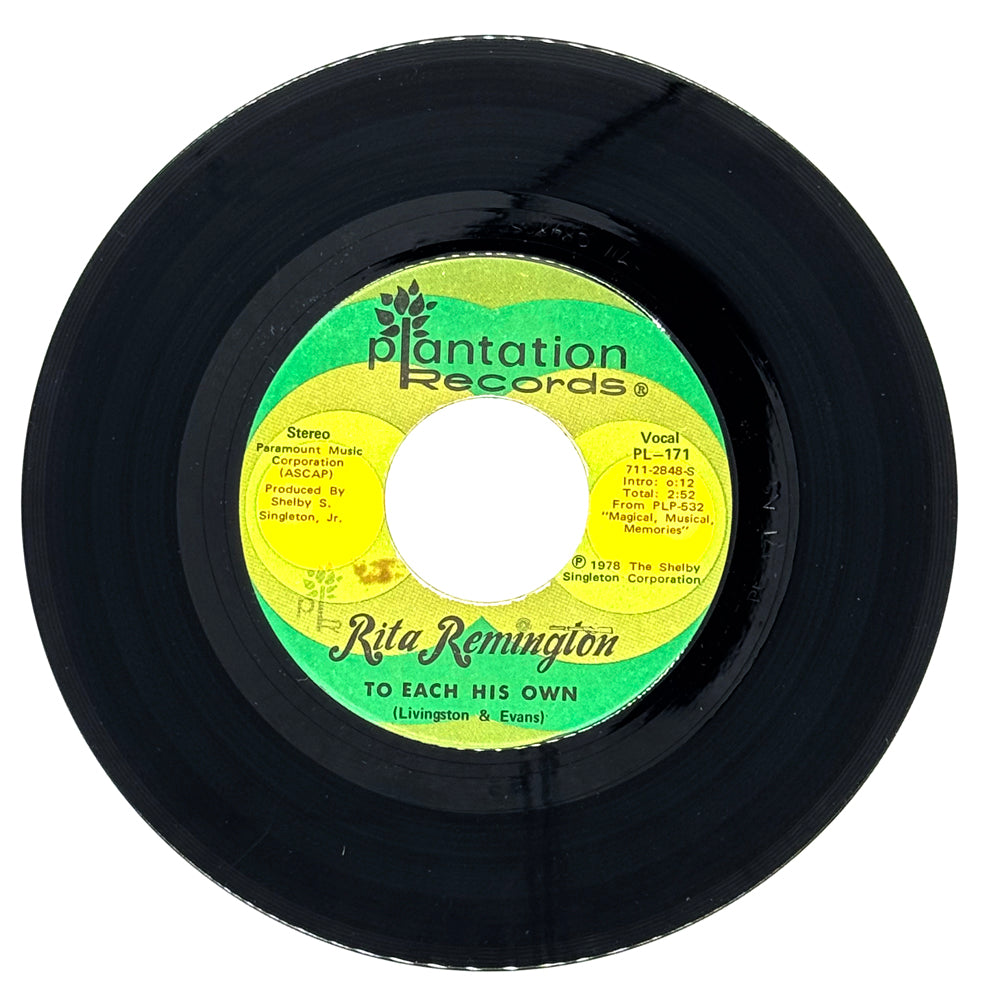 Rita Remington : TO EACH HIS OWN/ RHYTHM OF THE RAIN