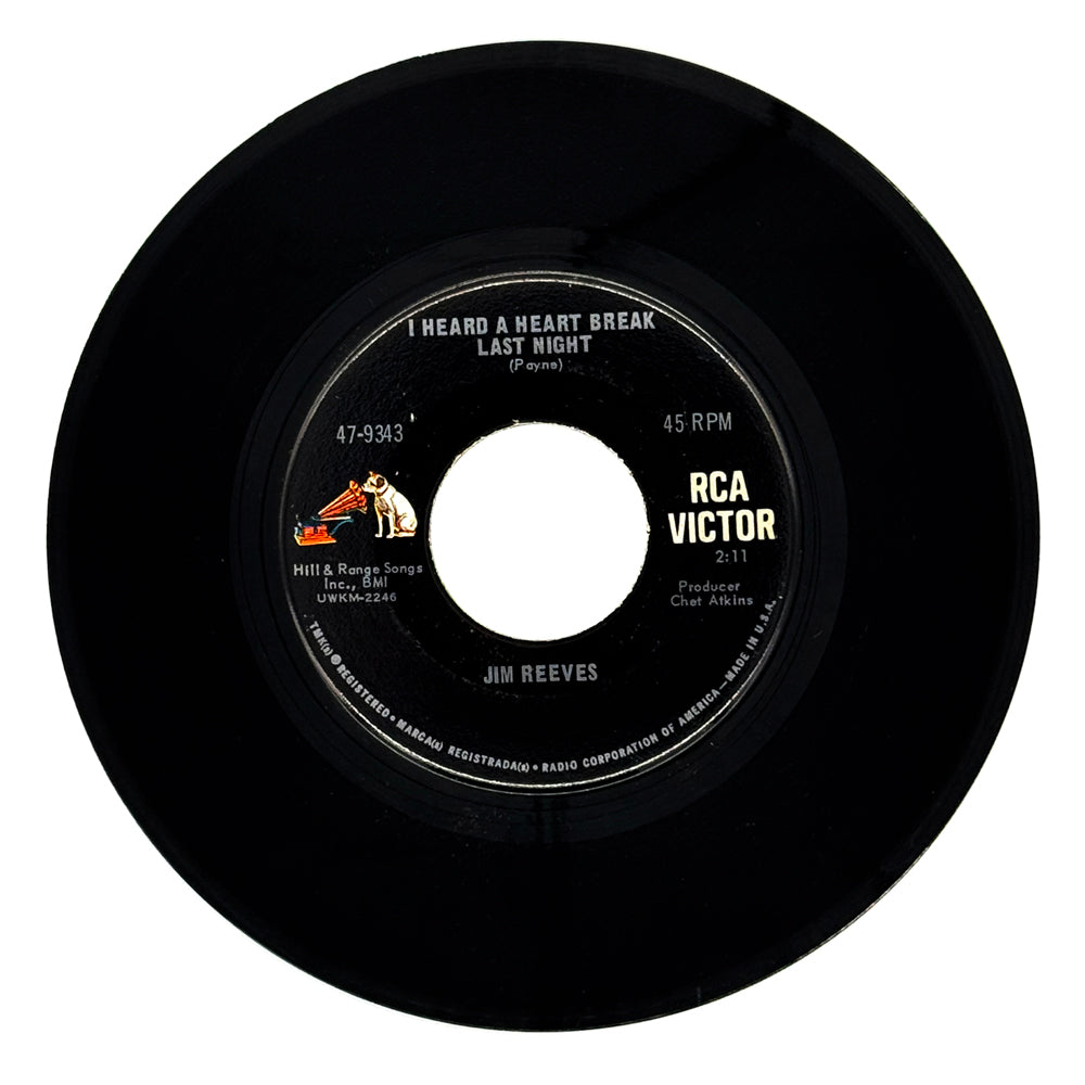 Jim Reeves : I HEARD A HEART BREAK LAST NIGHT/ GOLDEN MEMORIES AND SILVER TEARS