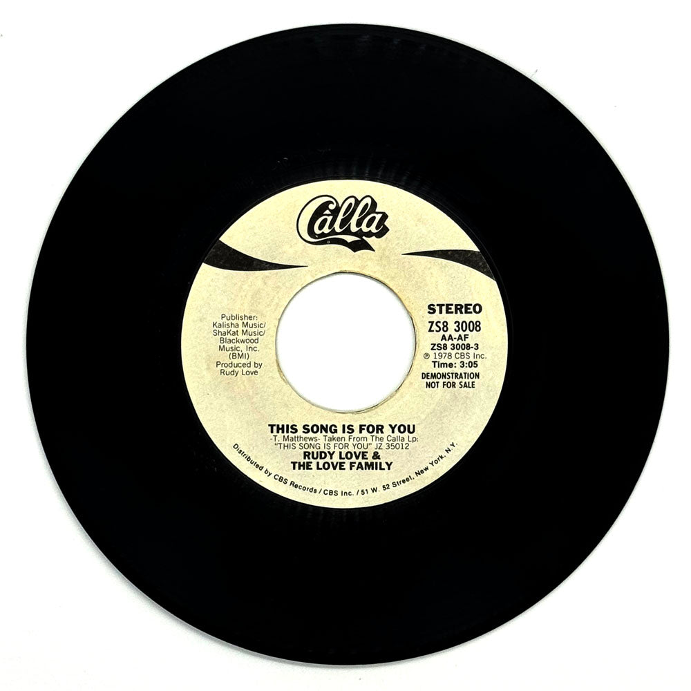 Rudy Love & The Love Family : THIS SONG IS FOR YOU/ THIS SONG IS FOR YOU