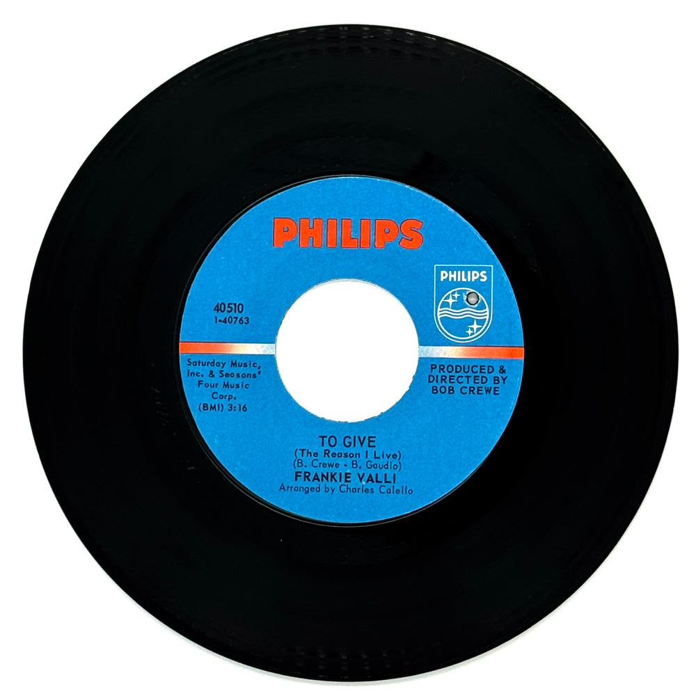 Frankie Valli : TO GIVE (THE REASON I LIVE)/ WATCH WHERE YOU WALK