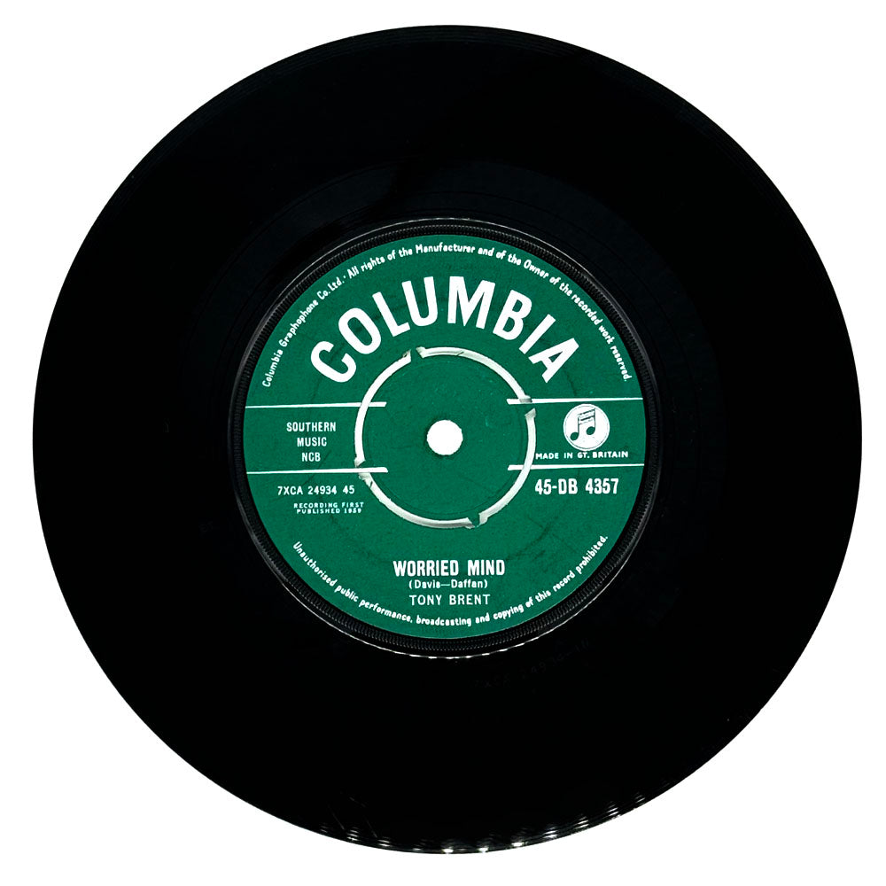 Tony Brent : WORRIED MIND/ FOREVER, MY DARLING (PLEDGING MY LOVE)