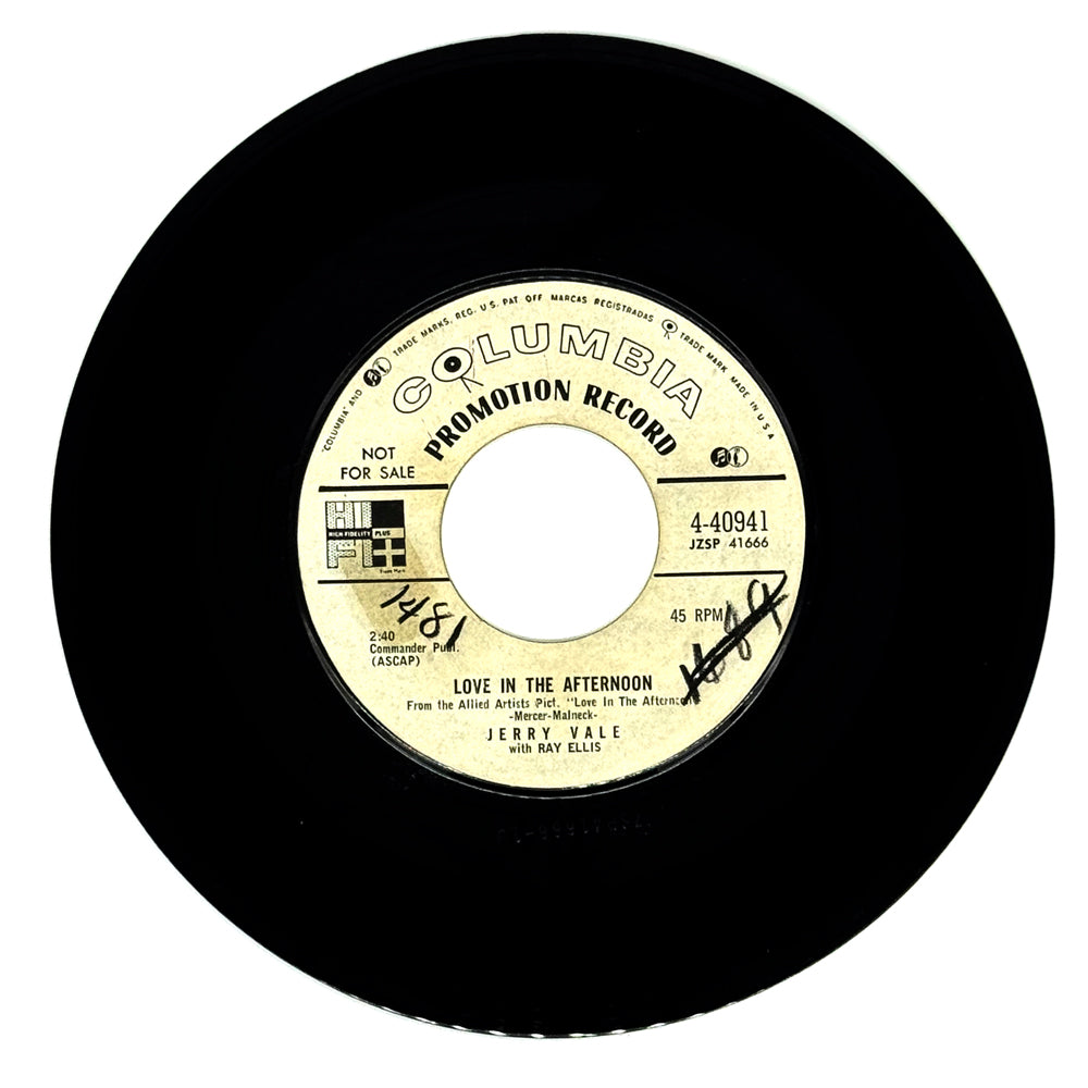 Jerry Vale with Ray Ellis : LOVE IN THE AFTERNOON/ I'M NOT ASHAMED