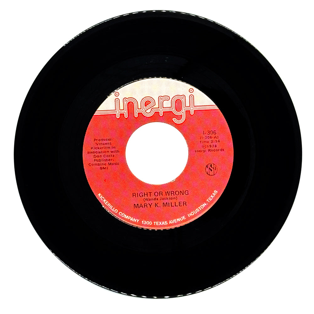 Mary K. Miller : RIGHT OR WRONG/ SMILE ME A SONG