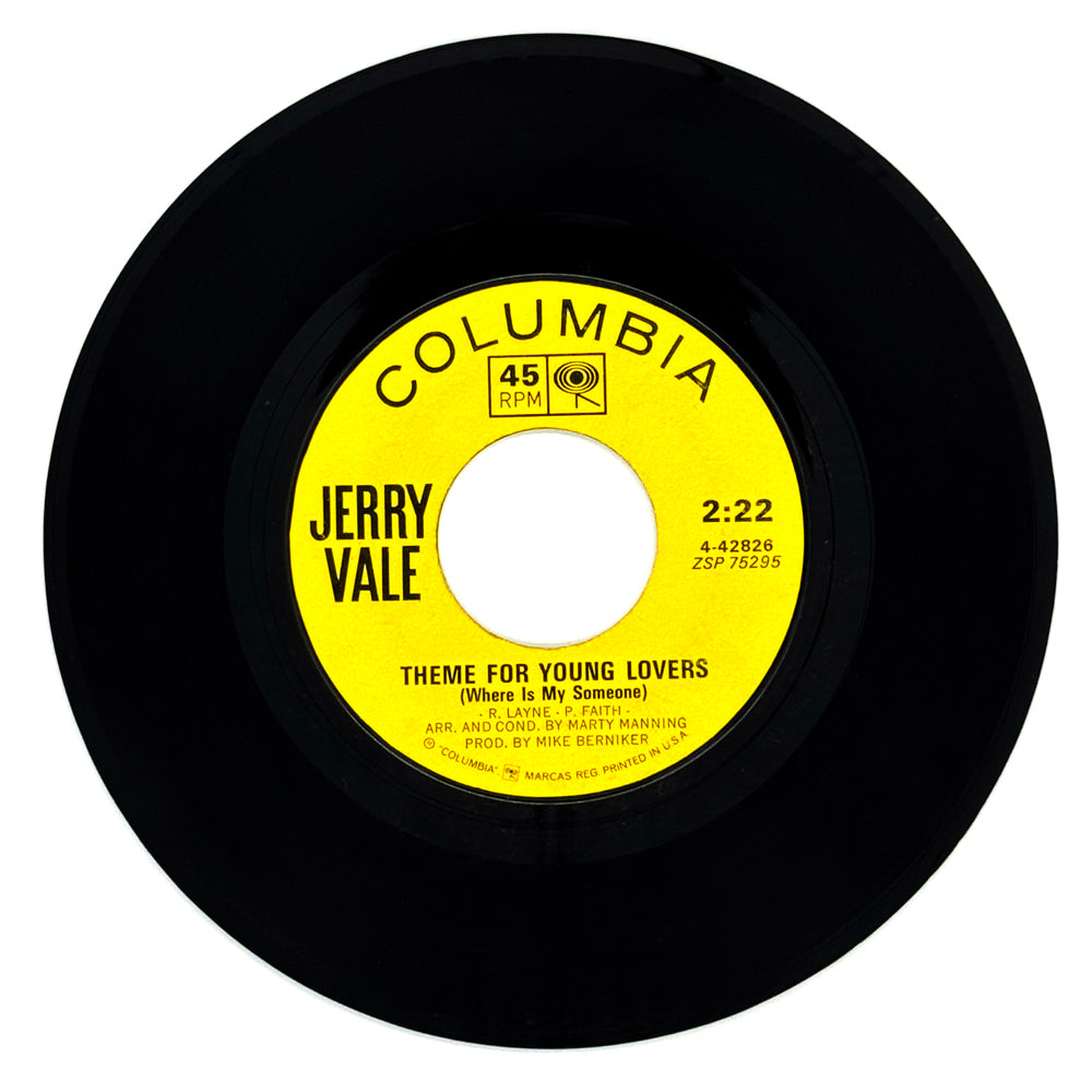 Jerry Vale : THEME FOR YOUNG LOVERS (WHERE IS MY SOMEONE)/ OLD CAPE COD