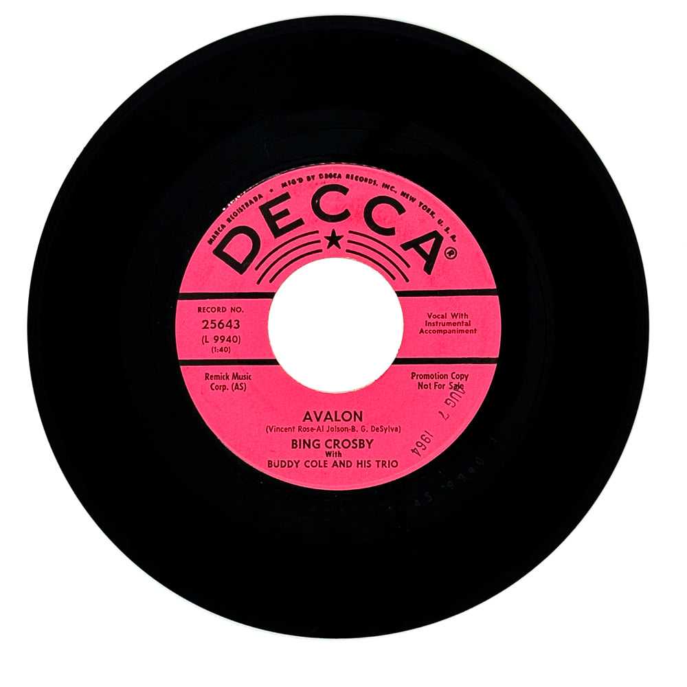 Bing Crosby : AVALON/ ON THE ALAMO