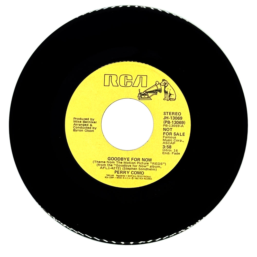 Perry Como : GOODBYE FOR NOW/ GOODBYE FOR NOW