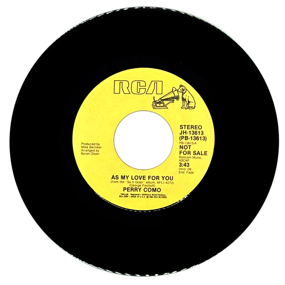 Perry Como : AS MY LOVE FOR YOU/ AS MY LOVE FOR YOU