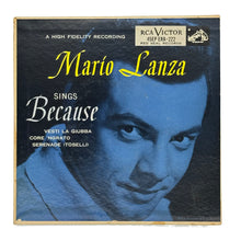Load image into Gallery viewer, • Mario Lanza : MARIO LANZA SINGS BECAUSE EP
