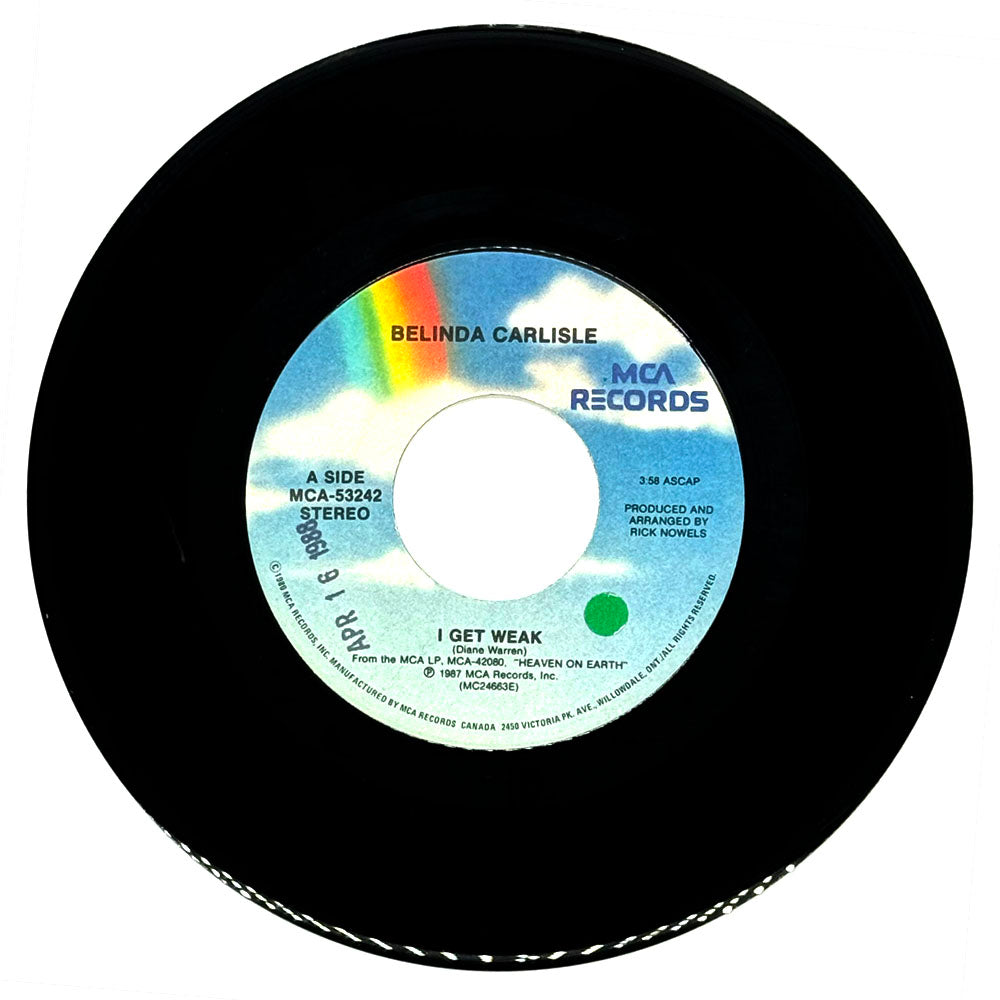 Belinda Carlisle : I GET WEAK/ SHOULD I LET YOU IN?