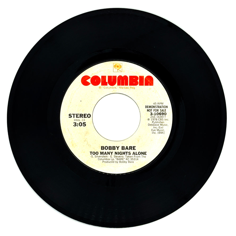 Bobby Bare : TOO MANY NIGHTS ALONE/ TOO MANY NIGHTS ALONE