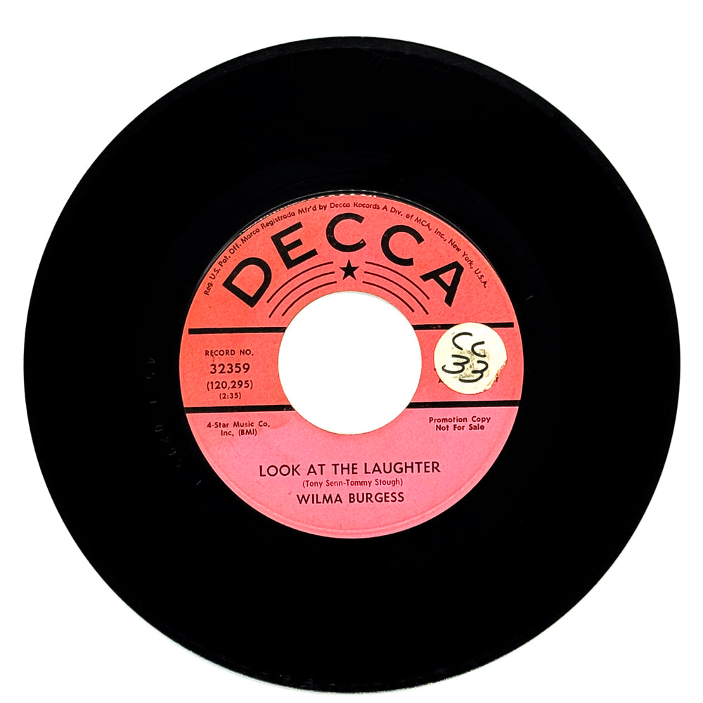 Wilma Burgess : LOOK AT THE LAUGHTER/ SWEET PROMISES