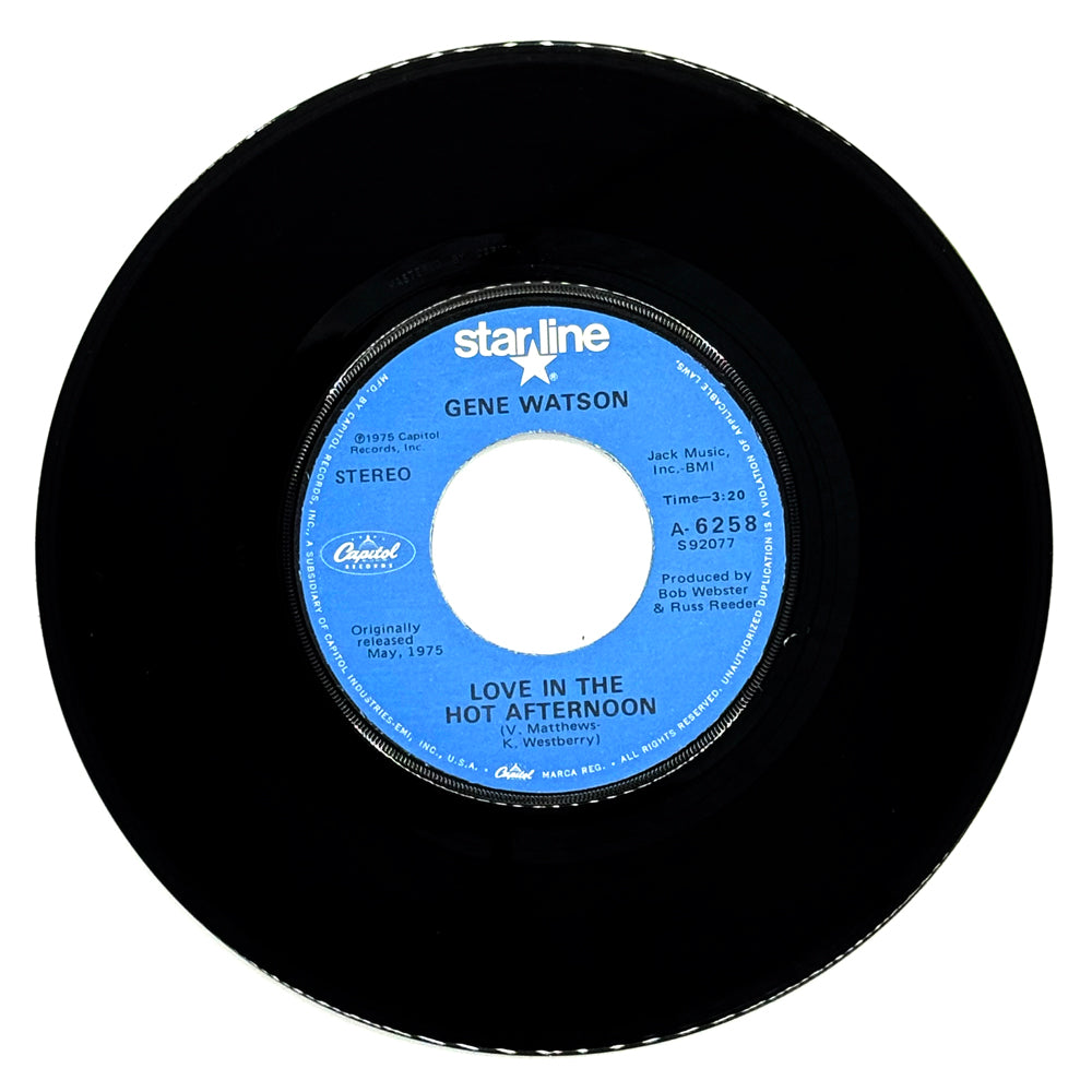 Gene Watson : LOVE IN THE HOT AFTERNOON/ WHERE LOVE BEGINS