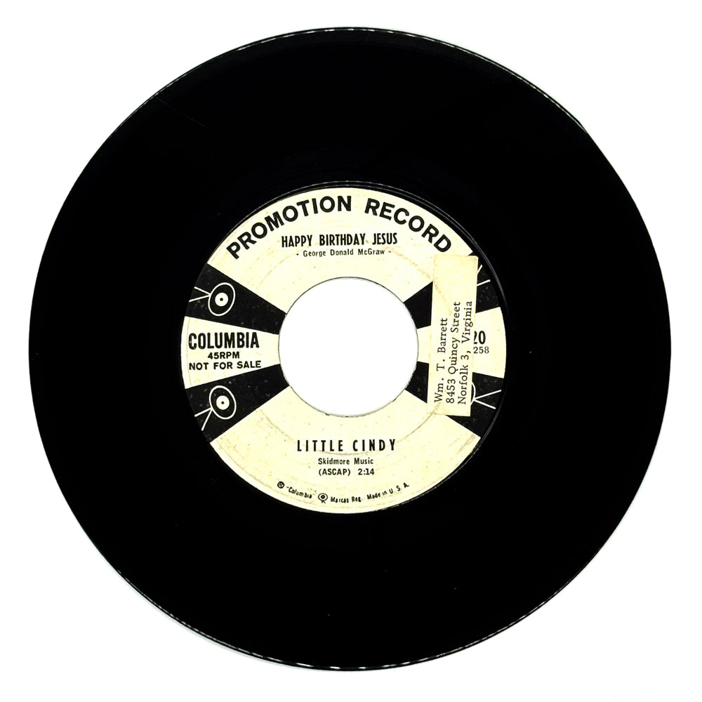 Little Cindy : HAPPY BIRTHDAY JESUS/ Willis Sisters : BLUE CHRISTMAS
