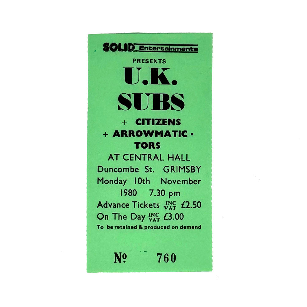 Ticket | UK SUBS