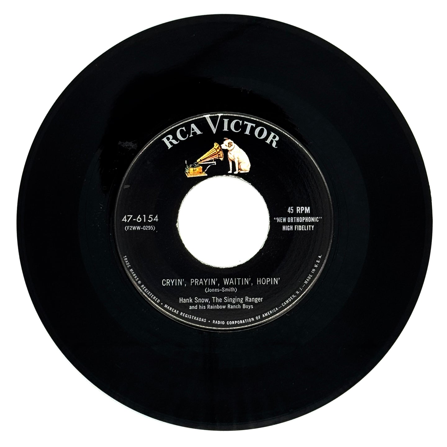 Hank Snow : CRYIN', PRAYIN', WAITIN', HOPIN'/ I'M GLAD I GOT TO SEE YOU