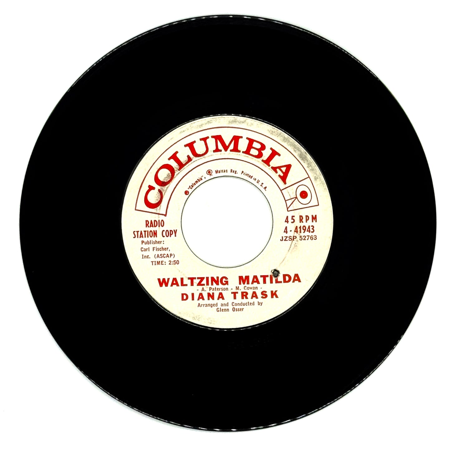 Diana Trask : WALTZING MATILDA/ I LOVED YOU ONCE IN SILENCE
