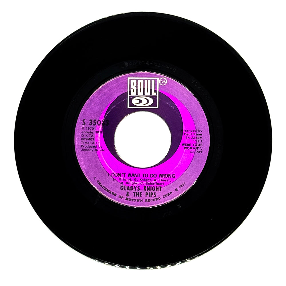 Gladys Knight & The Pips : I DON'T WANT TO DO WRONG/ IS THERE A PLACE (IN HIS HEART FOR ME)