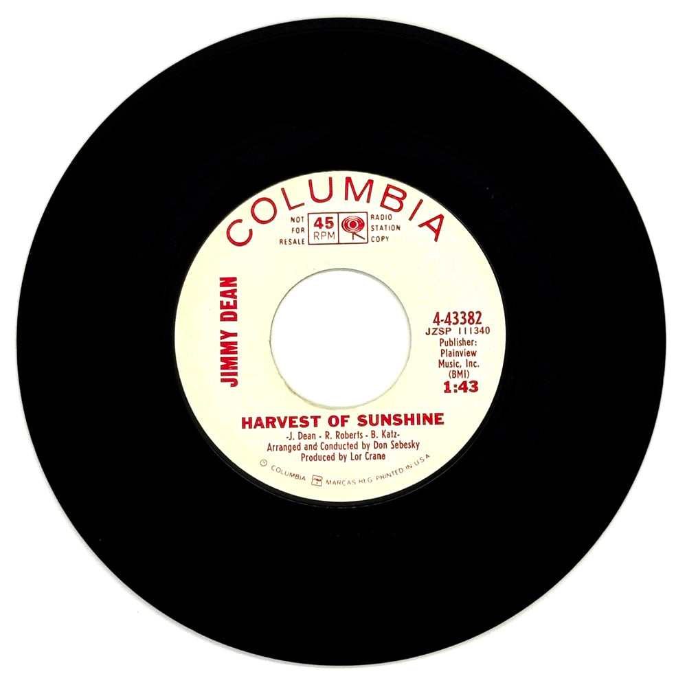 Jimmy Dean : HARVEST OF SUNSHINE/ UNDER THE SUN