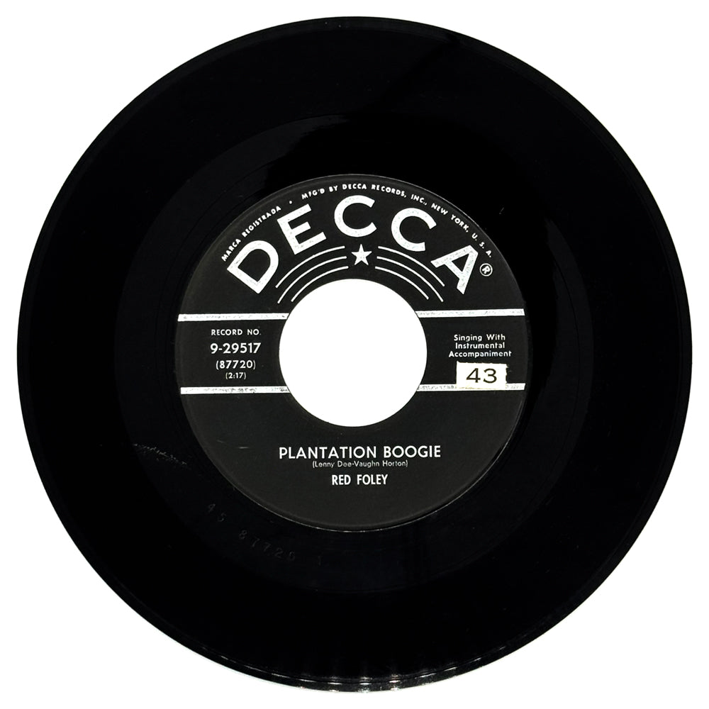 Red Foley : PLANTATION BOOGIE/ YOU LITTLE SO-AND-SO