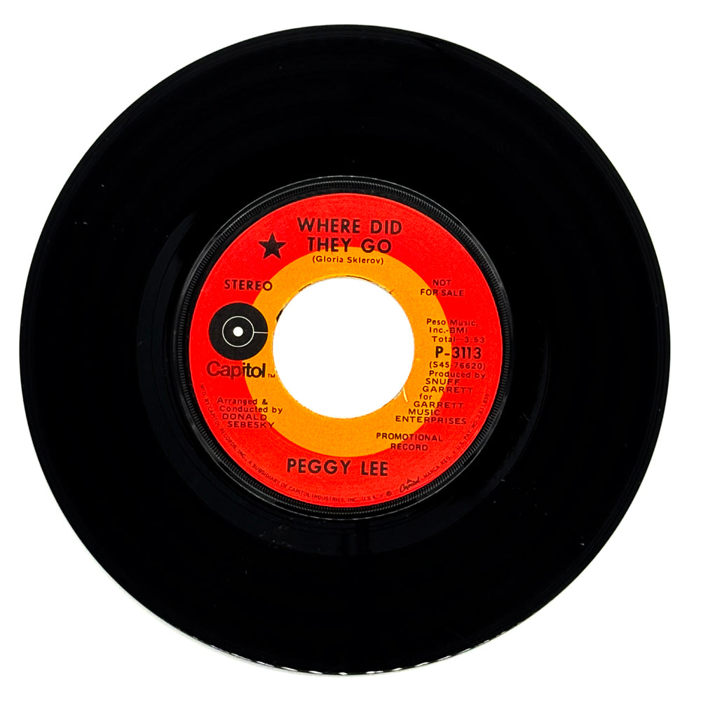 Peggy Lee : WHERE DID THEY GO/ ALL I WANT
