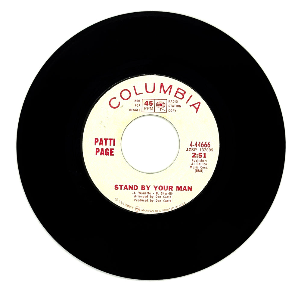 Patti Page : STAND BY YOUR MAN/ RED SUMMER ROSES