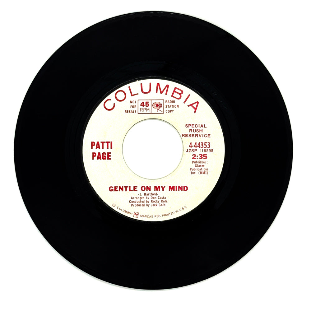 Patti Page : GENTLE ON MY MIND/ GENTLE ON MY MIND