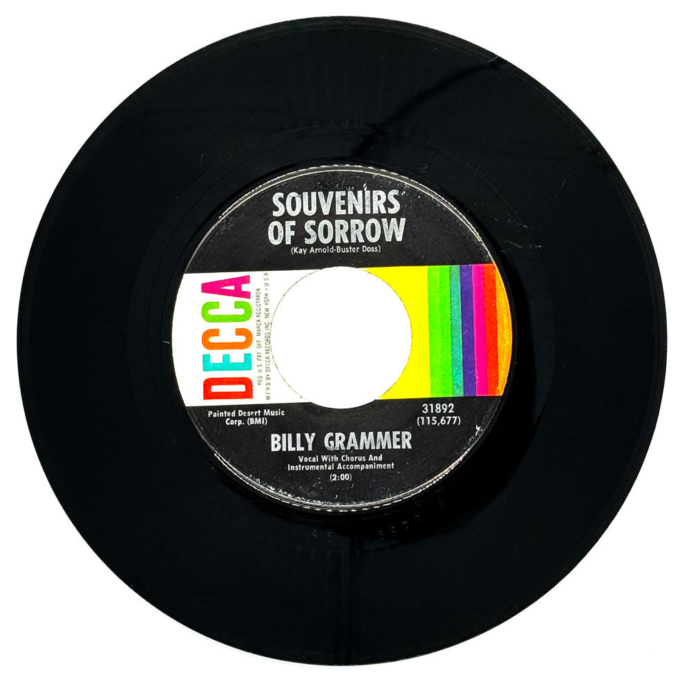Billy Grammer : SOUVENIRS OF SORROW/ BROWN'S FERRY BLUES