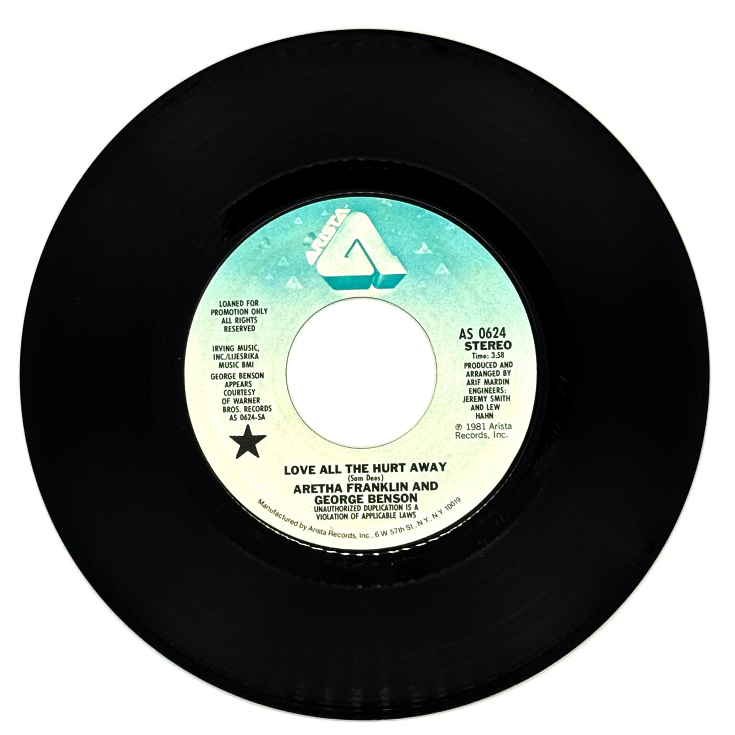 Aretha Franklin and George Benson : LOVE ALL THE HURT AWAY/ LOVE ALL THE HURT AWAY