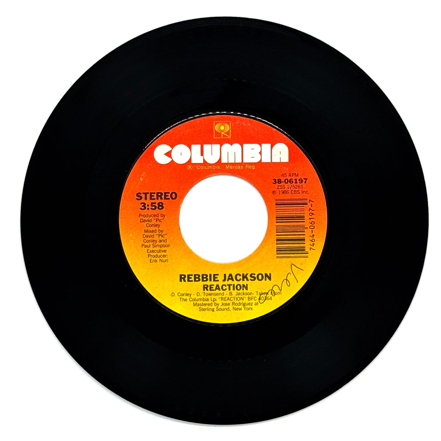 Rebbie Jackson : REACTION/ REACTION (INSTRUMENTAL)
