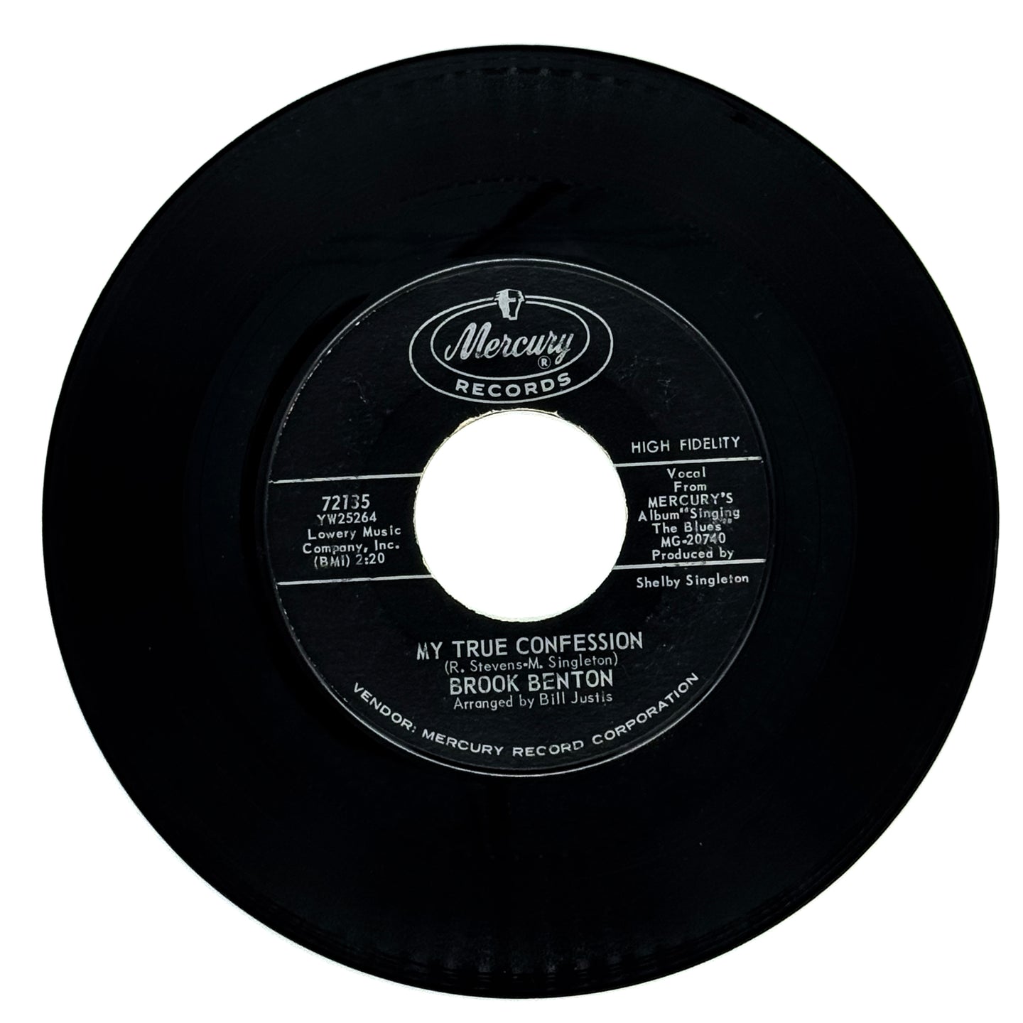 Brook Benton : MY TRUE CONFESSION/ TENDER YEARS