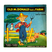 Load image into Gallery viewer, • Uknown Artist : OLD MCDONALD HAD A FARM/ SIMPLE SIMON
