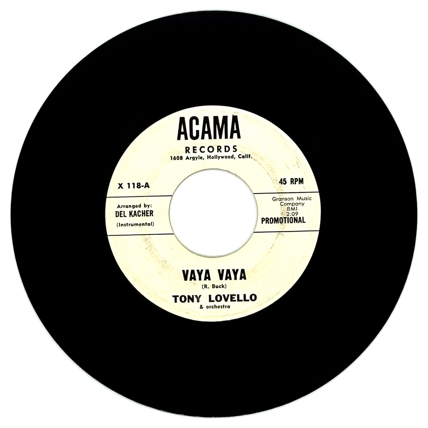 Tony Lovello : VAYA VAYA/ YOUR TENDER KISS
