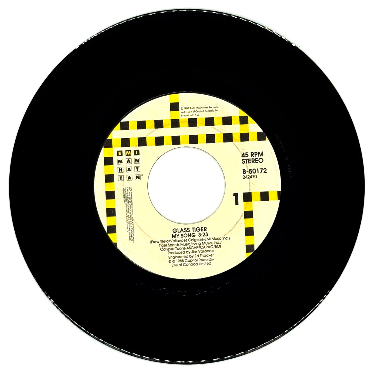 Glass Tiger : MY SONG/ IT'S LOVE U FEEL