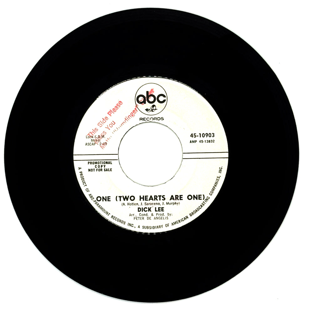 Dick Lee : ONE (TWO HEARTS ARE ONE)/ WOULD I LOVE YOU (LOVE YOU LOVE YOU)