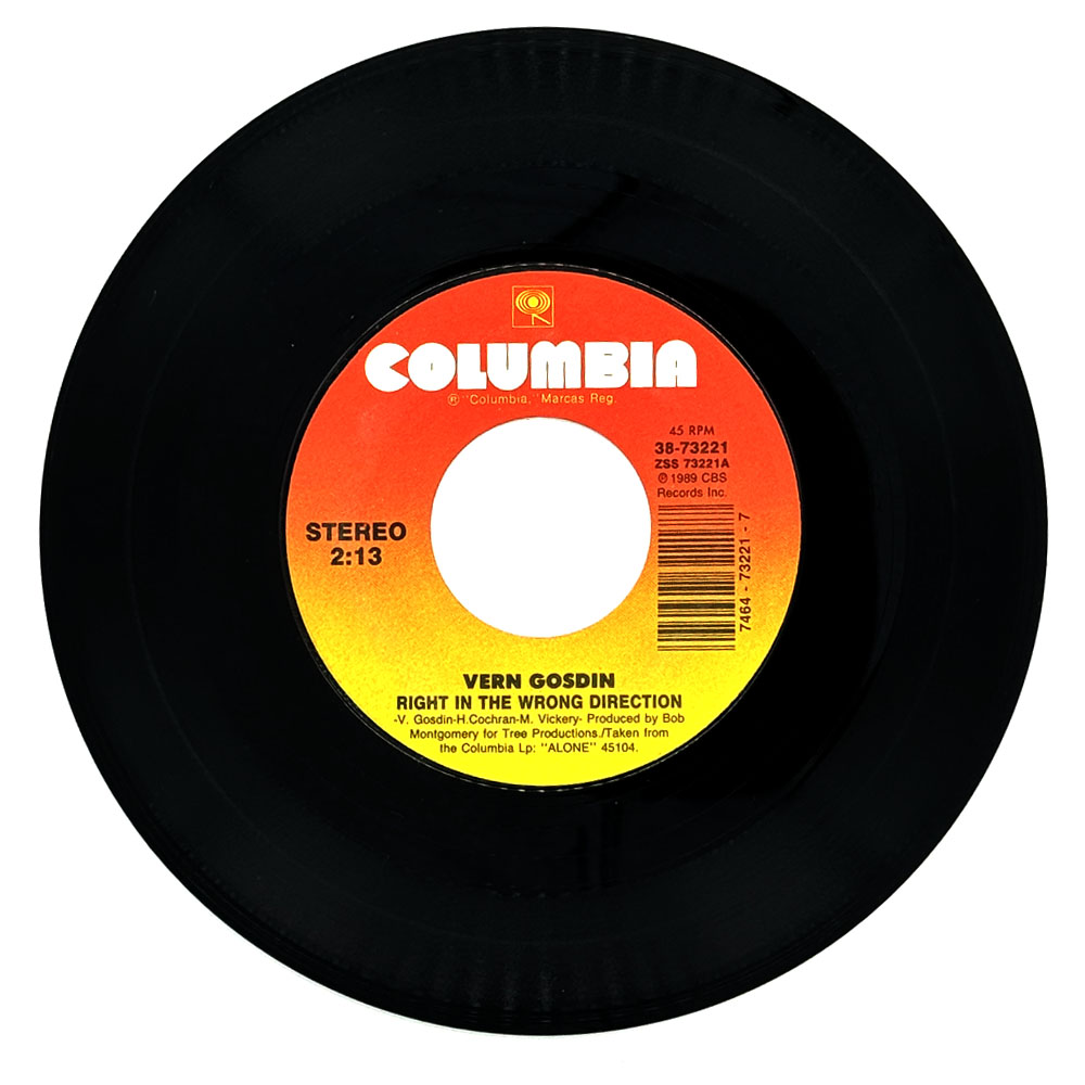 Vern Gosdin : RIGHT IN THE WRONG DIRECTION/ TANQUERAY