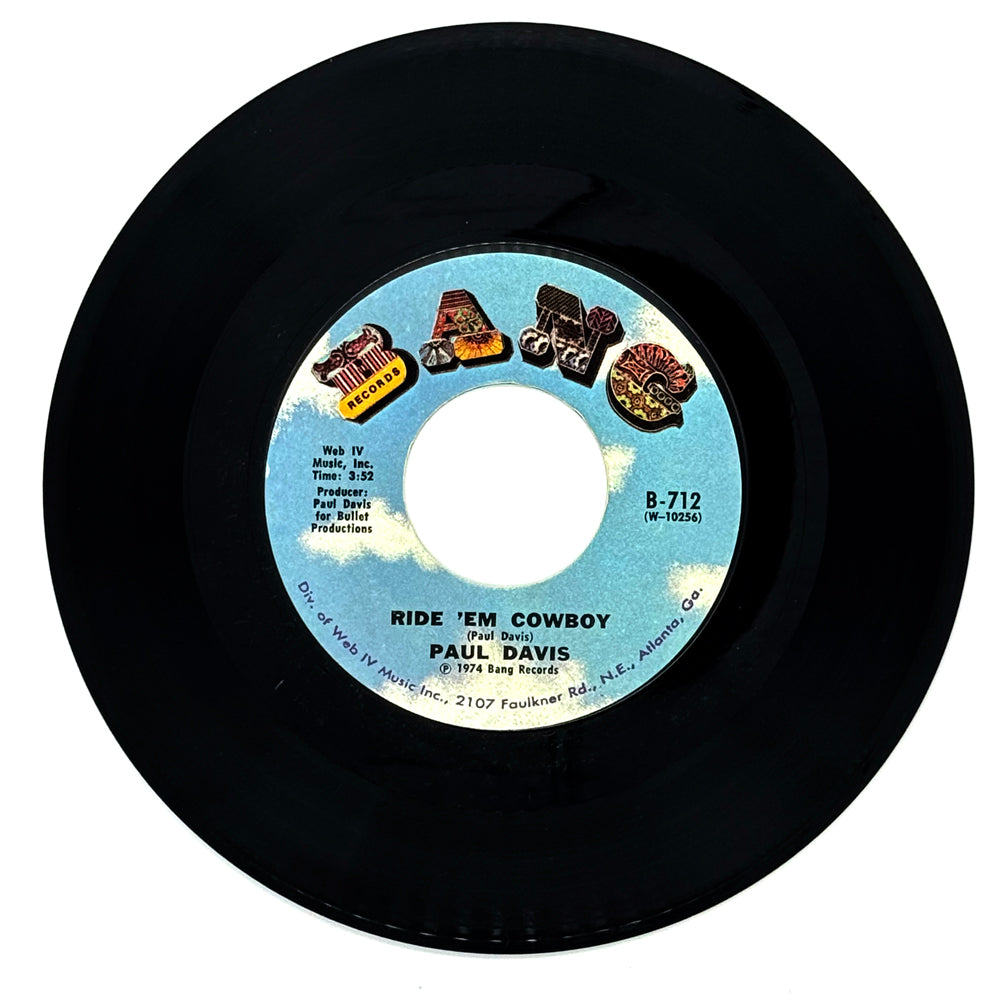 Paul Davis : RIDE 'EM COWBOY/ I'M THE ONLY SINNER (IN SALT LAKE CITY)