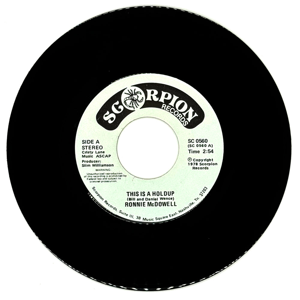 Ronnie McDowell : THIS IS A HOLDUP/ THE BRIDGE WASHED OUT