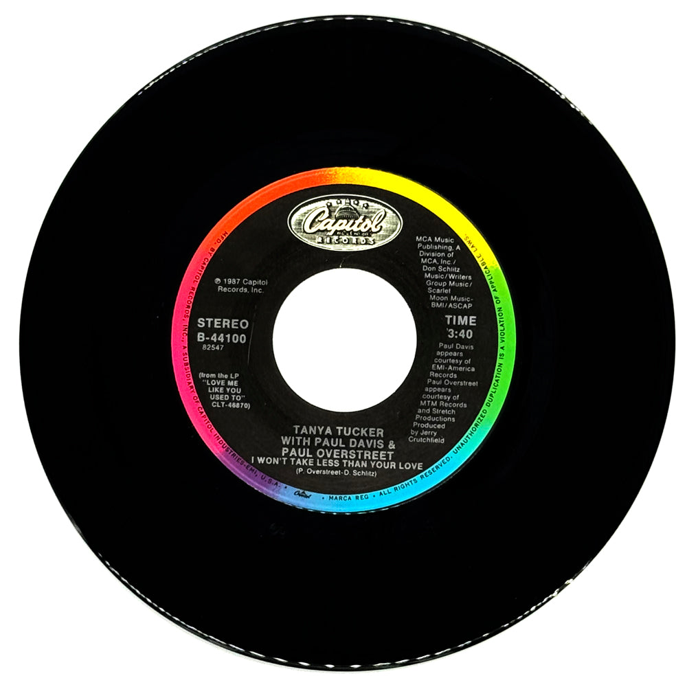 Tanya Tucker with Paul Davis & Paul Overstreet : I WON'T TAKE LESS THAN YOUR LOVE/ HEARTBREAKER