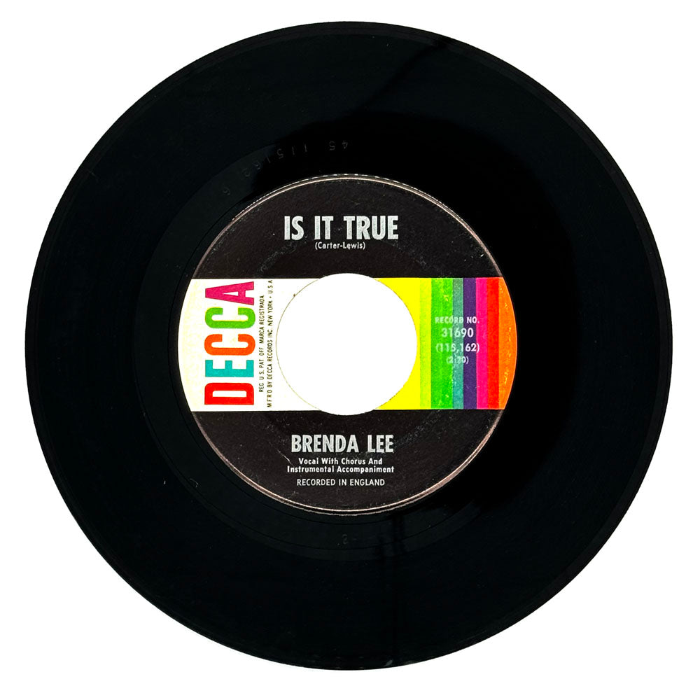 Brenda Lee : IS IT TRUE/ JUST BEHIND THE RAINBOW