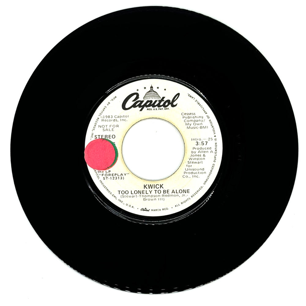 Kwick : TOO LONELY TO BE ALONE/ TOO LONELY TO BE ALONE