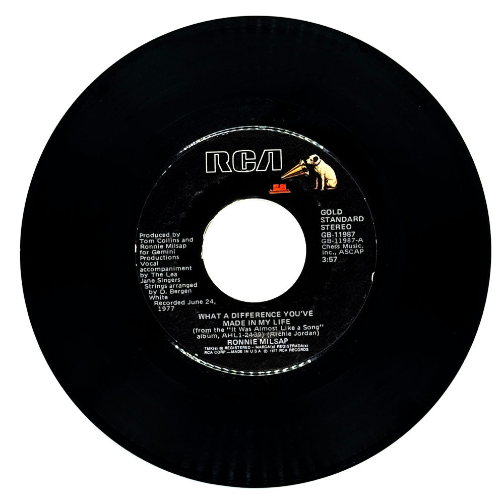 Ronnie Milsap : WHAT A DIFFERENCE YOU'VE MADE IN MY LIFE/ LET'S TAKE THE LONG WAY AROUND THE WORLD