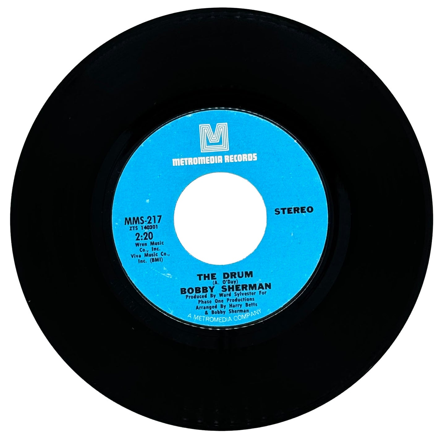 Bobby Sherman : THE DRUM/ FREE NOW TO ROAM
