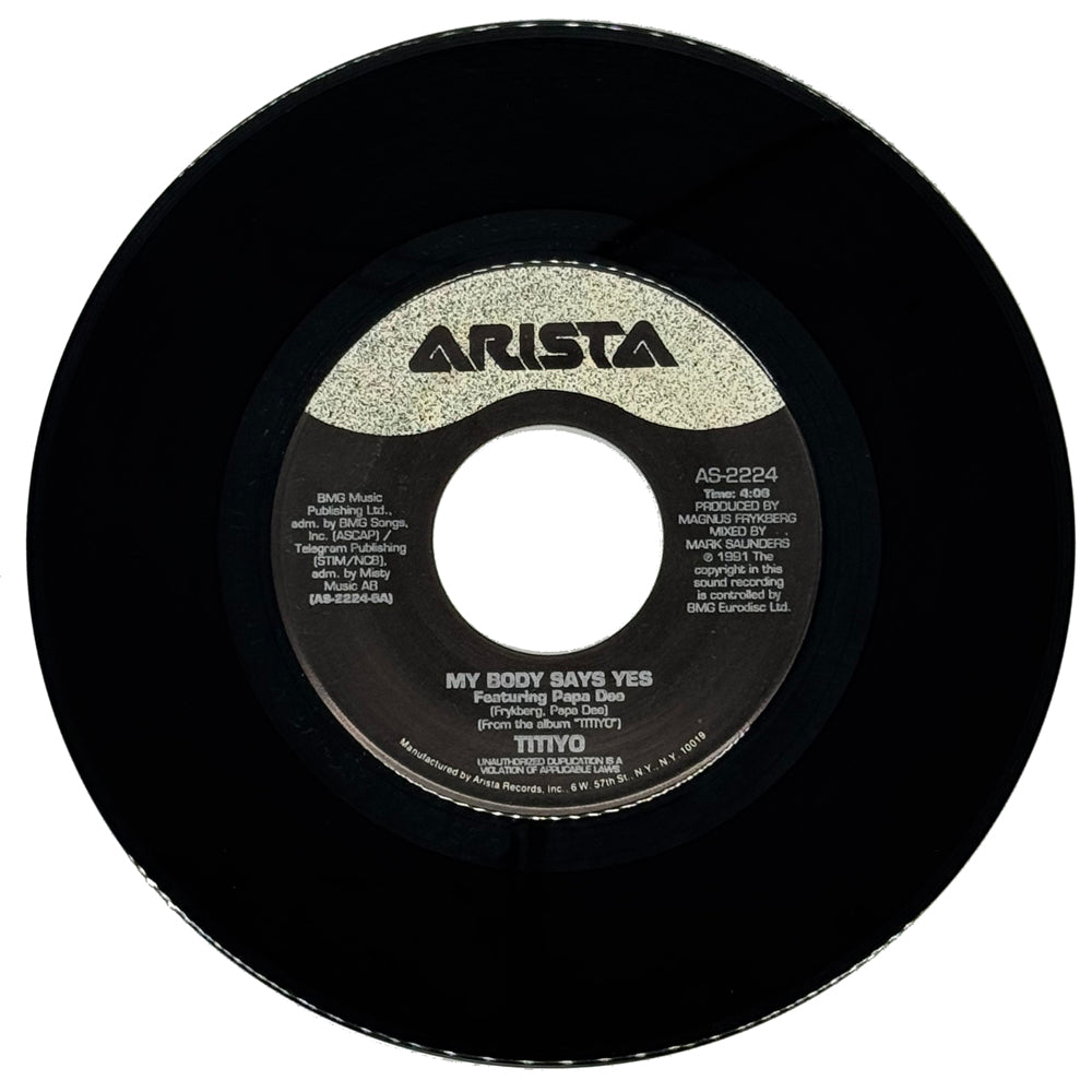 Titiyo feat. Papa Dee : MY BODY SAYS YES/ Titiyo : PEACE AND QUIET