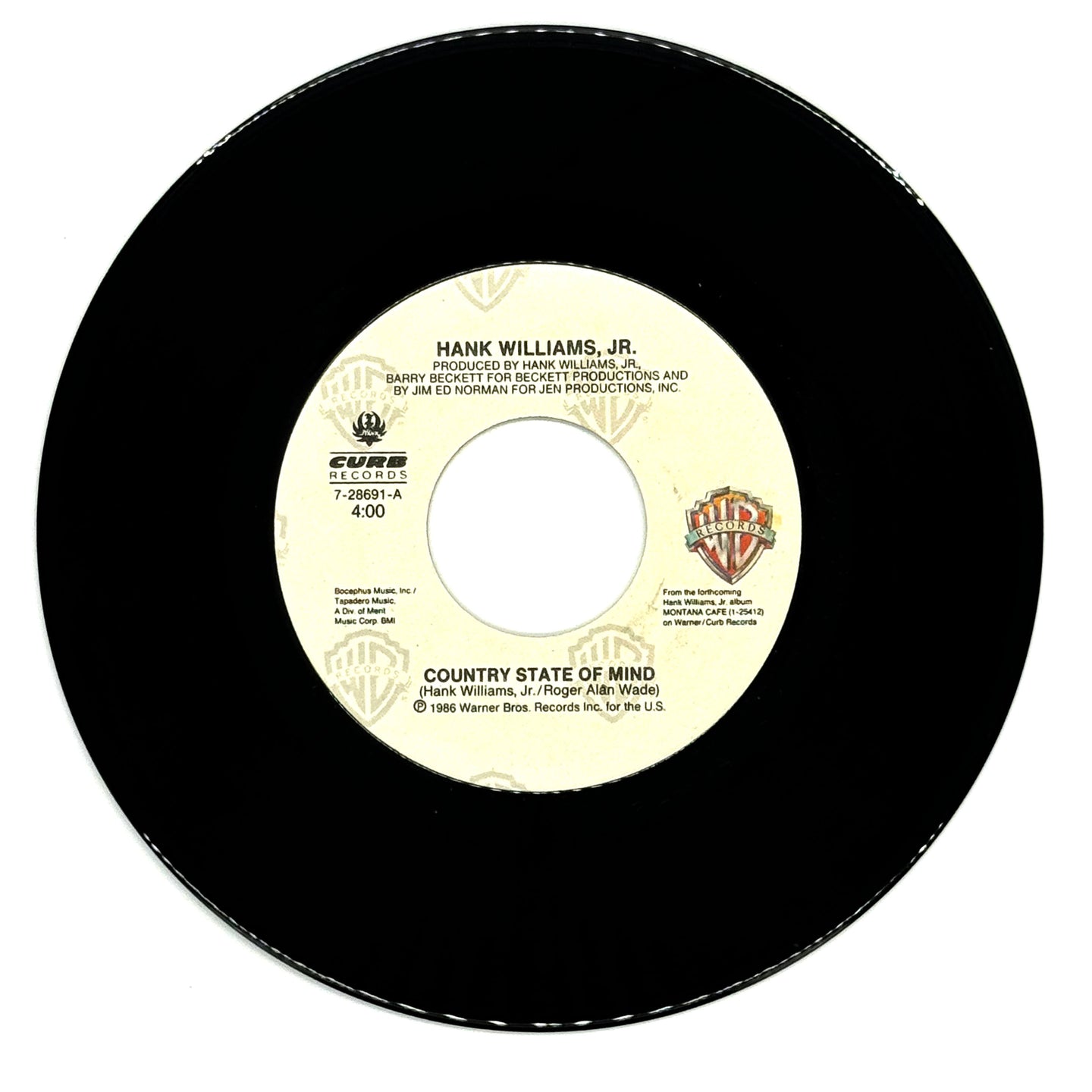 Hank Williams, Jr. : COUNTRY STATE OF MIND/ FAT FRIENDS
