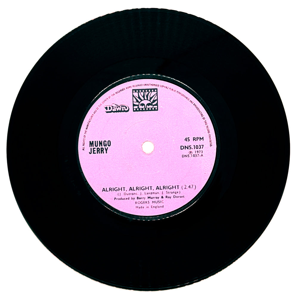 Mungo Jerry : ALRIGHT, ALRIGHT, ALRIGHT/ LITTLE MISS HIPSHAKE
