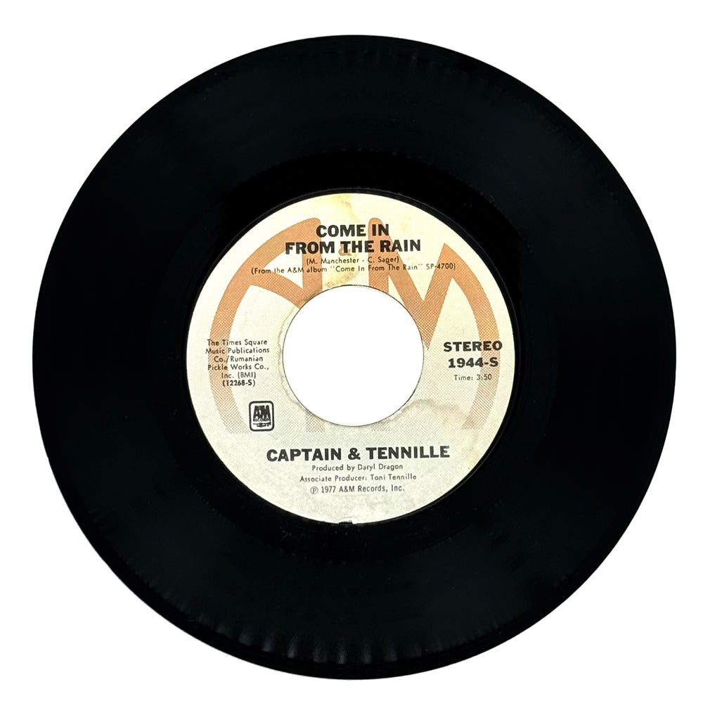Captain & Tennille : COME IN FROM THE RAIN/  WE NEVER REALLY SAY GOODBYE