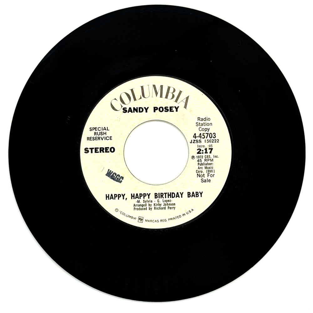 Sandy Posey : HAPPY, HAPPY BIRTHDAY BABY/ HAPPY, HAPPY BIRTHDAY BABY