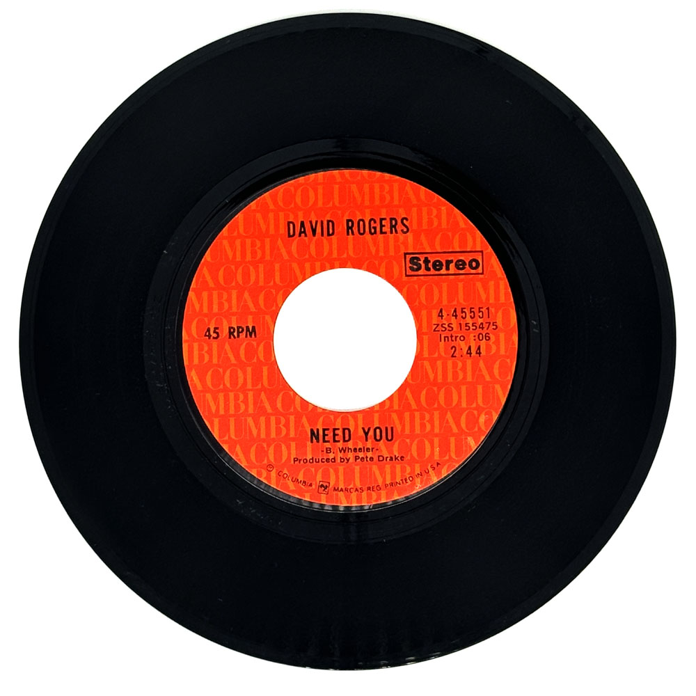 David Rogers : NEED YOU/ SWEET VIBRATIONS (SOME FOLKS CALL IT LOVE)