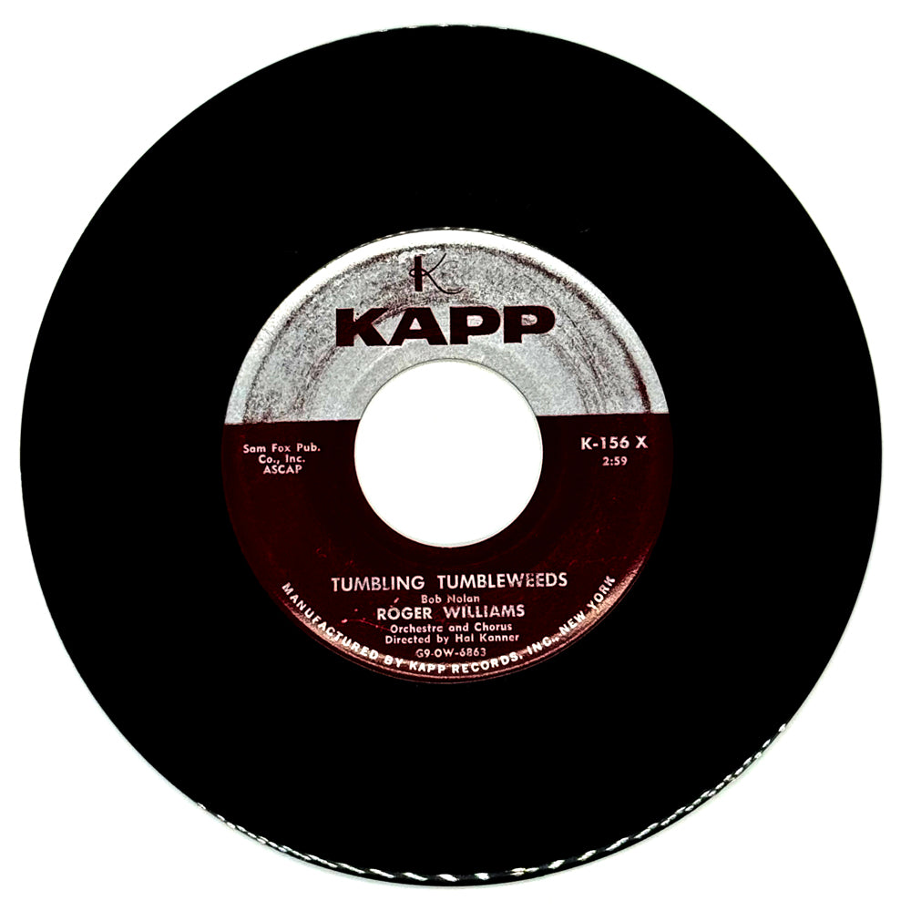 Roger Williams : TUMBLING TUMBLEWEEDS/ I'LL ALWAYS WALK WITH YOU